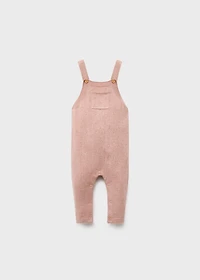Embroidered knitted dungarees