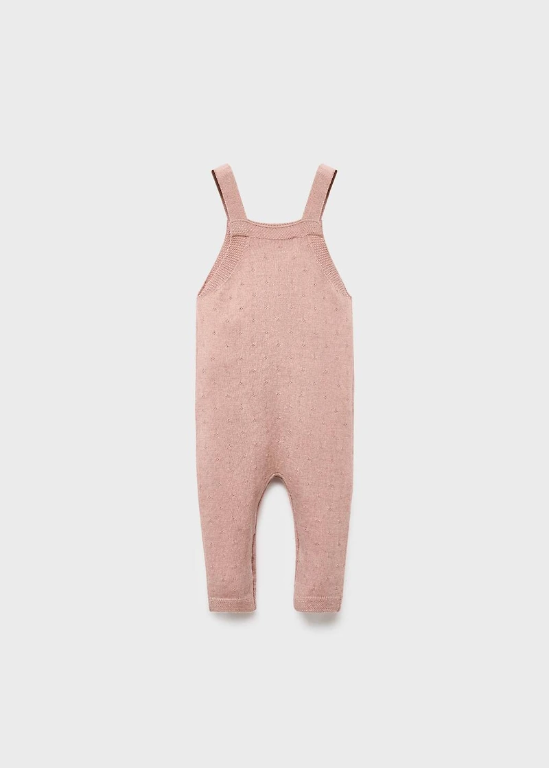 Embroidered knitted dungarees