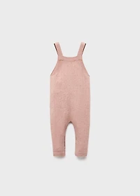 Embroidered knitted dungarees