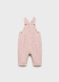 Embroidered denim dungarees