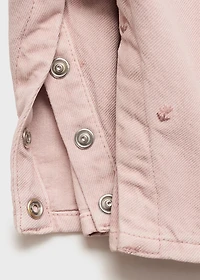 Embroidered denim dungarees