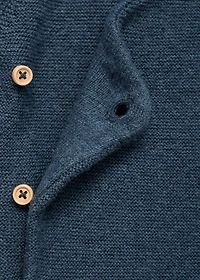 Knit hood cardigan