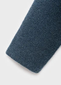 Knit hood cardigan