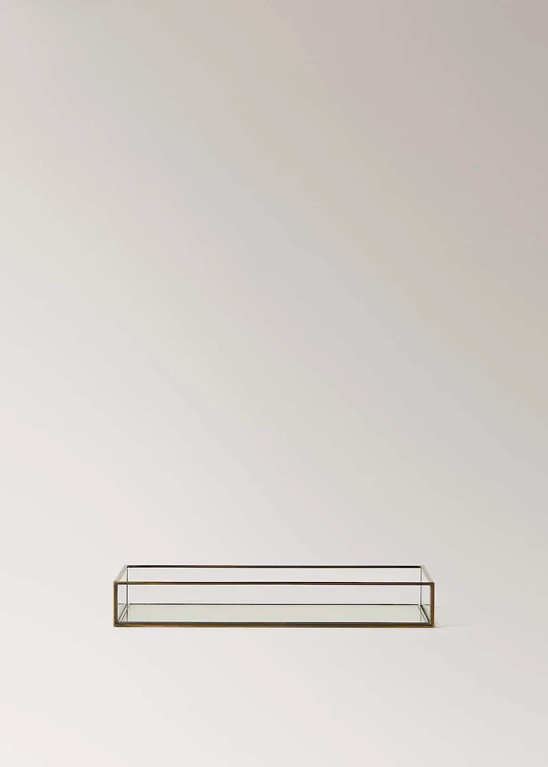 glass embossed decorative tray