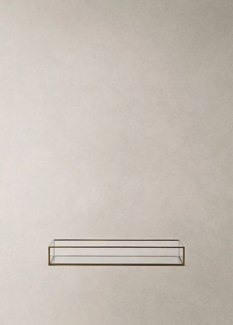glass embossed decorative tray