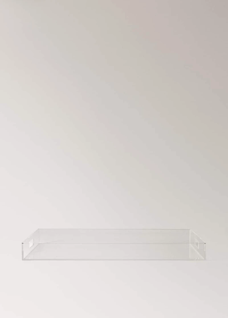 Large rectangular acrylic tray