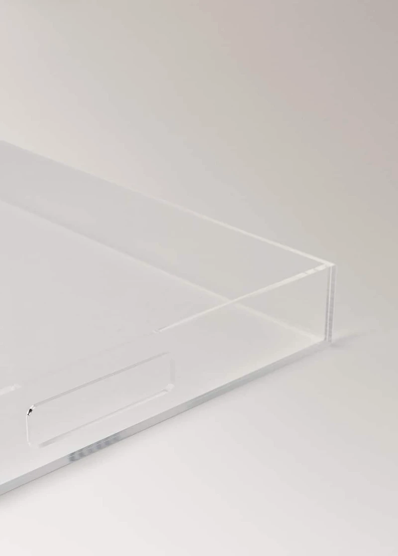 Large rectangular acrylic tray