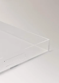 Large rectangular acrylic tray