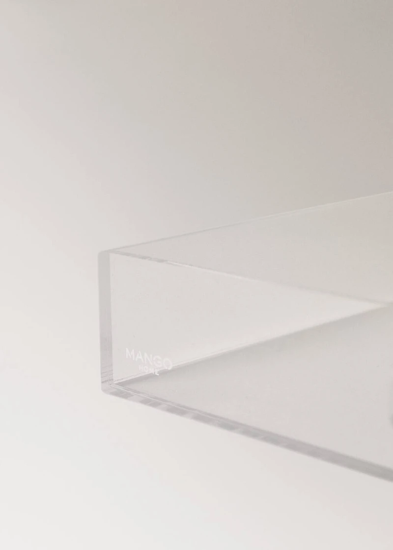 Large rectangular acrylic tray