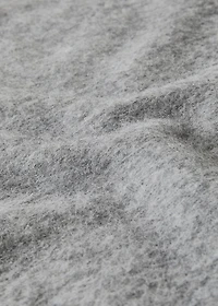Carded wool blend melange throw