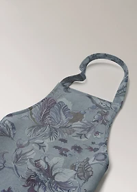Printed cotton and linen apron