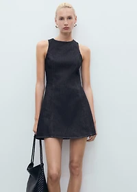 Short denim dress