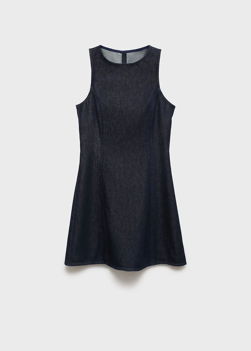 Short denim dress