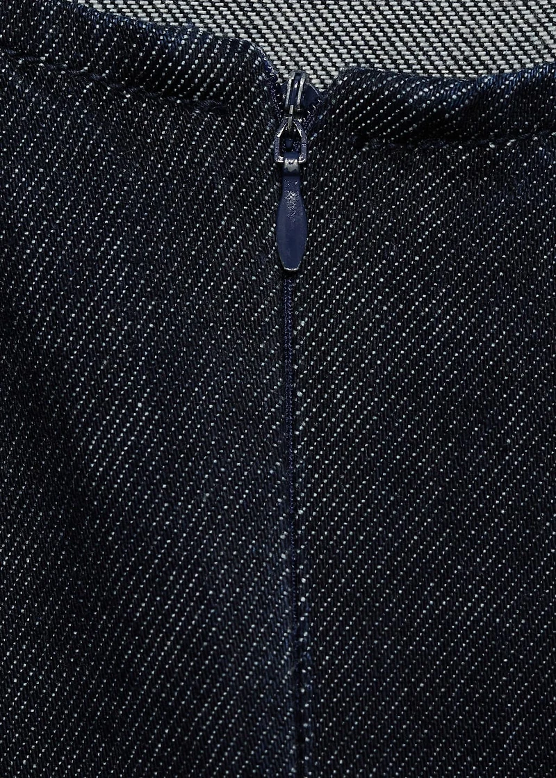 Short denim dress