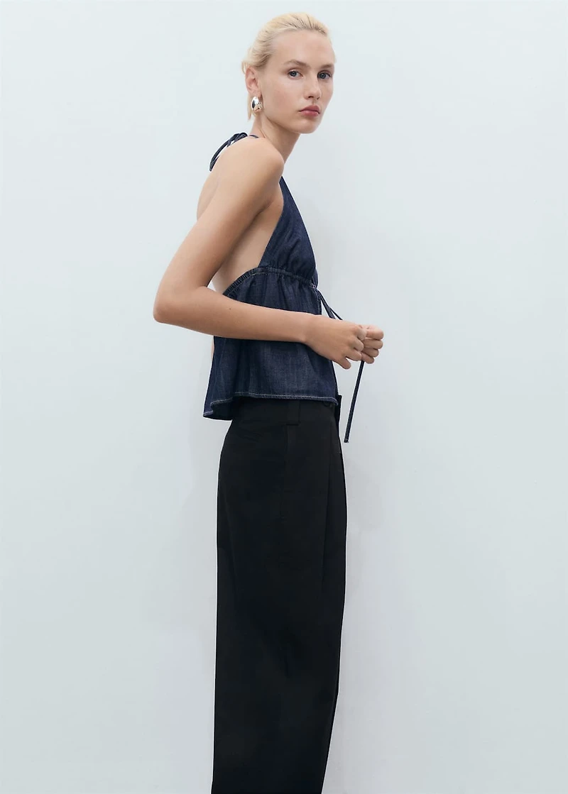 Buttons cotton pants