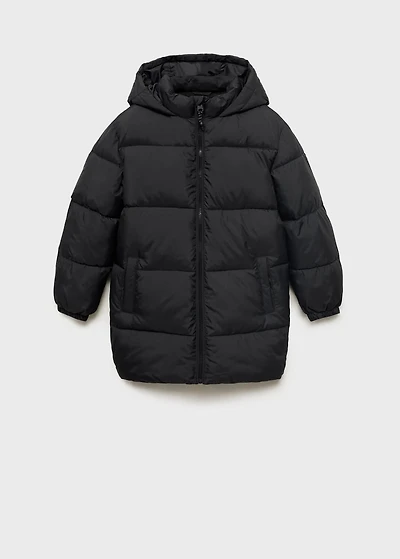 Long coat with padded lining