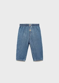 Buttons straight jeans