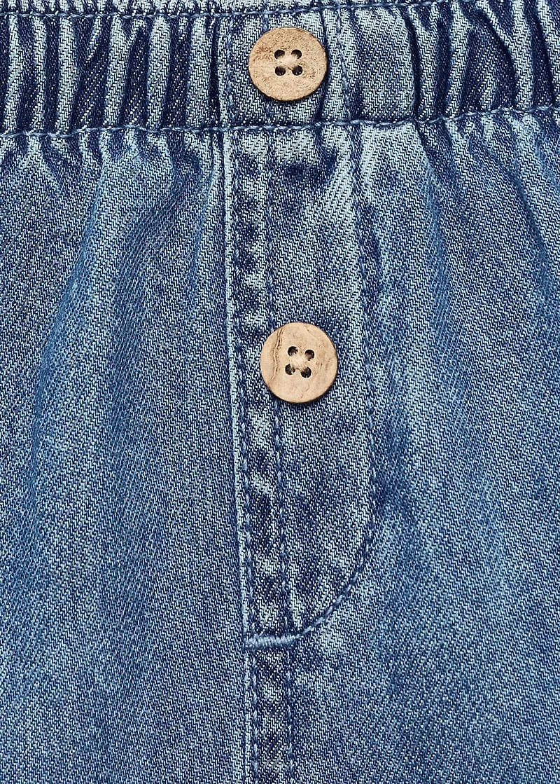 Buttons straight jeans