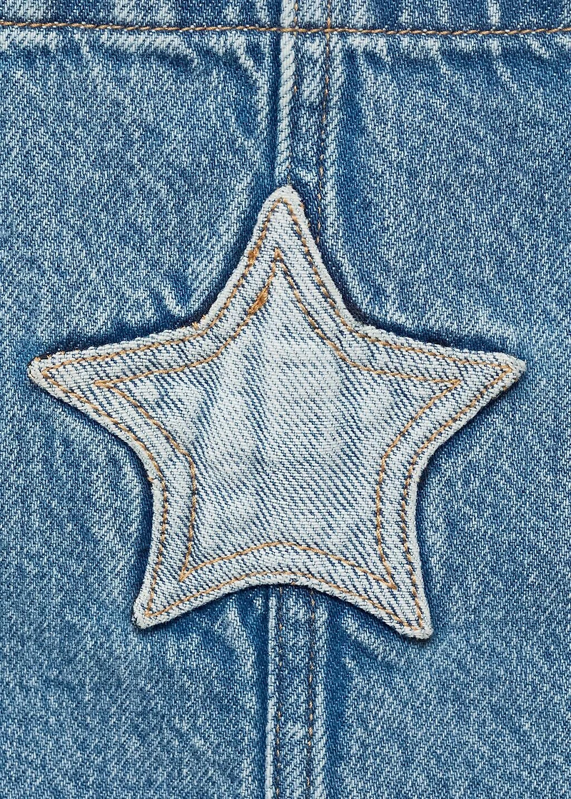 Denim pinafore with stars