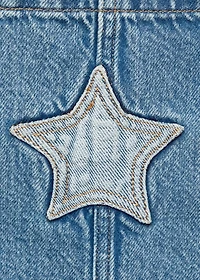 Denim pinafore with stars