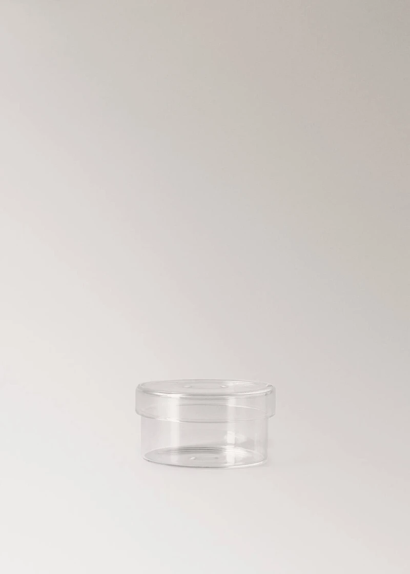Medium borosilicate bathroom jar with lid