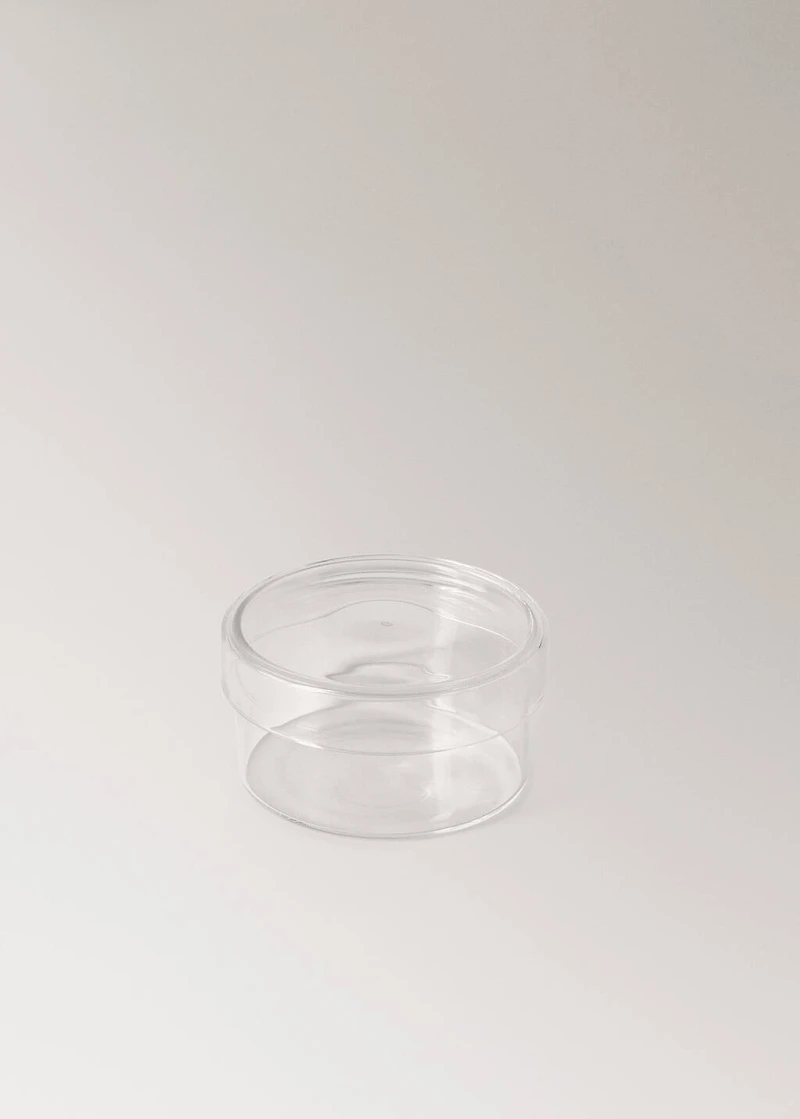 Medium borosilicate bathroom jar with lid