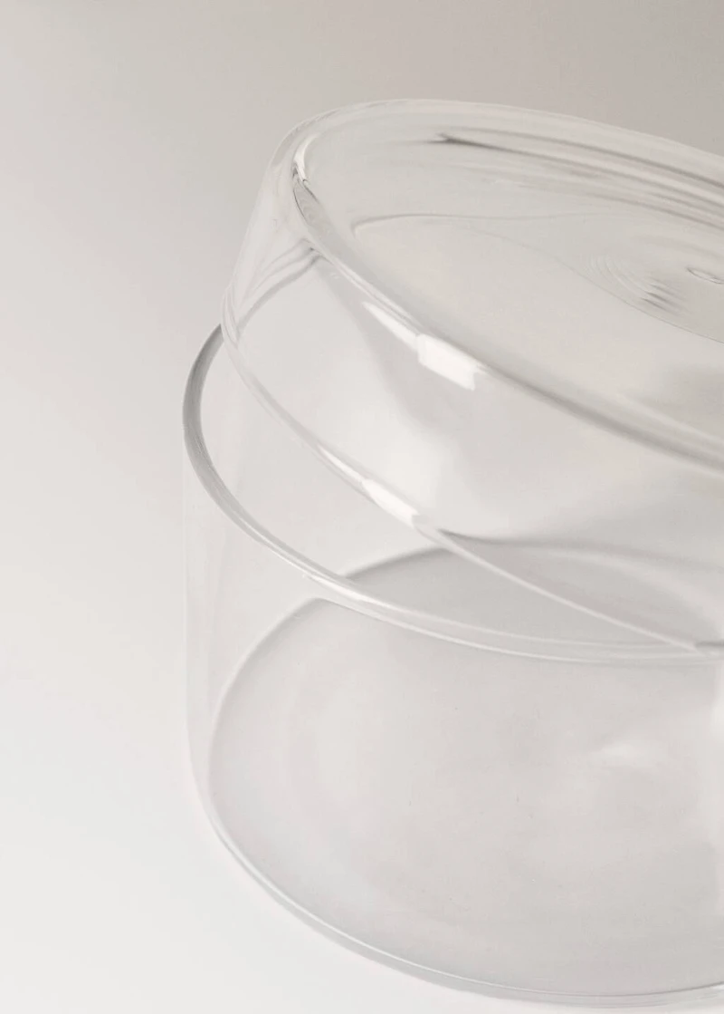 Medium borosilicate bathroom jar with lid