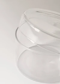 Medium borosilicate bathroom jar with lid