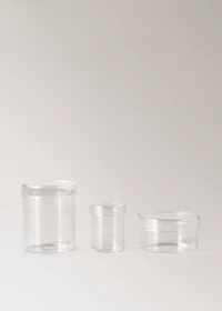Medium borosilicate bathroom jar with lid