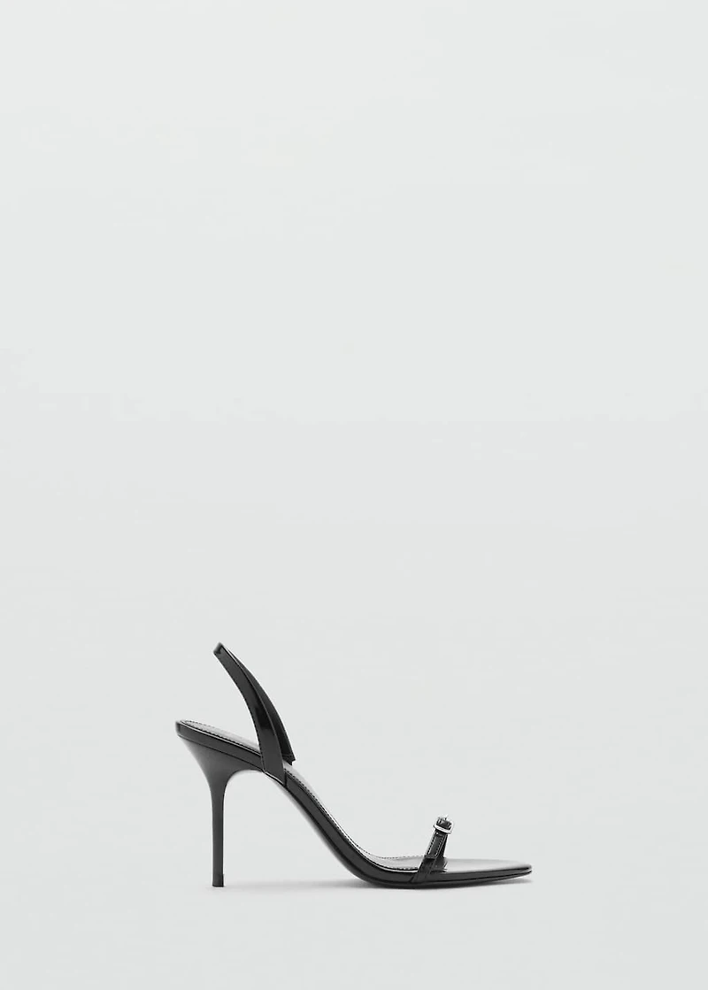 Stiletto heel sandal with buckle