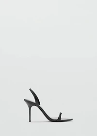 Stiletto heel sandal with buckle