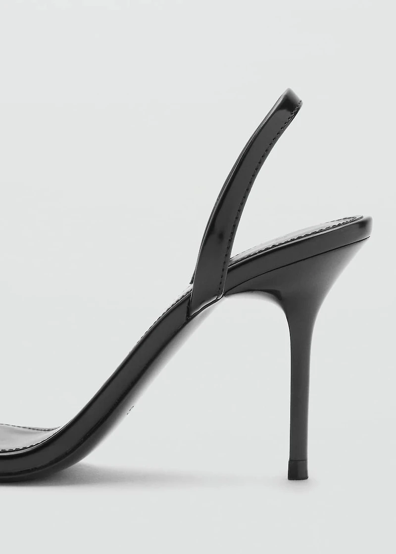 Stiletto heel sandal with buckle