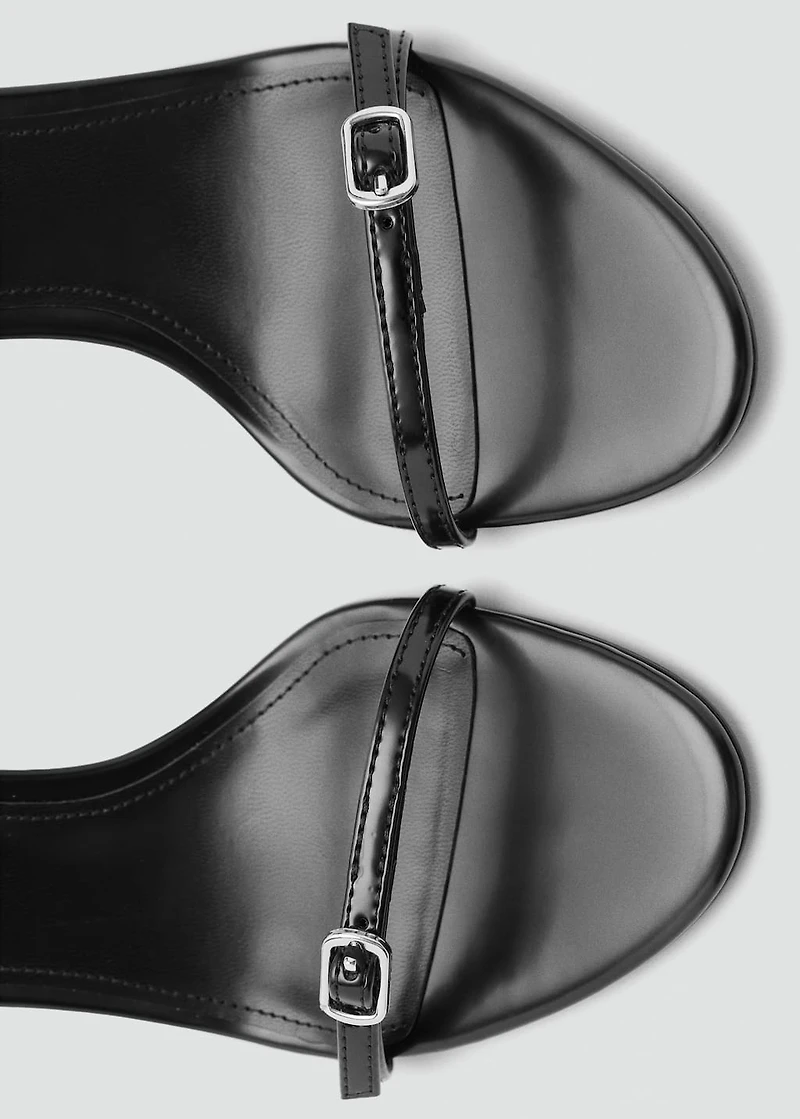 Stiletto heel sandal with buckle