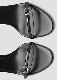 Stiletto heel sandal with buckle