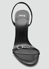 Stiletto heel sandal with buckle