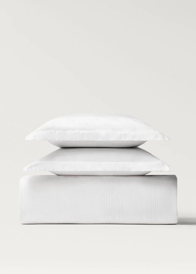 300-thread count cotton satin striped duvet cover for 180/200 cm bed