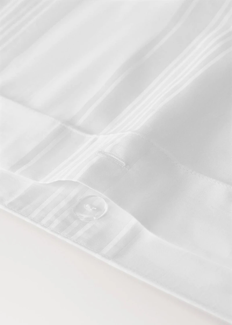 300-thread count cotton satin striped duvet cover for 180/200 cm bed