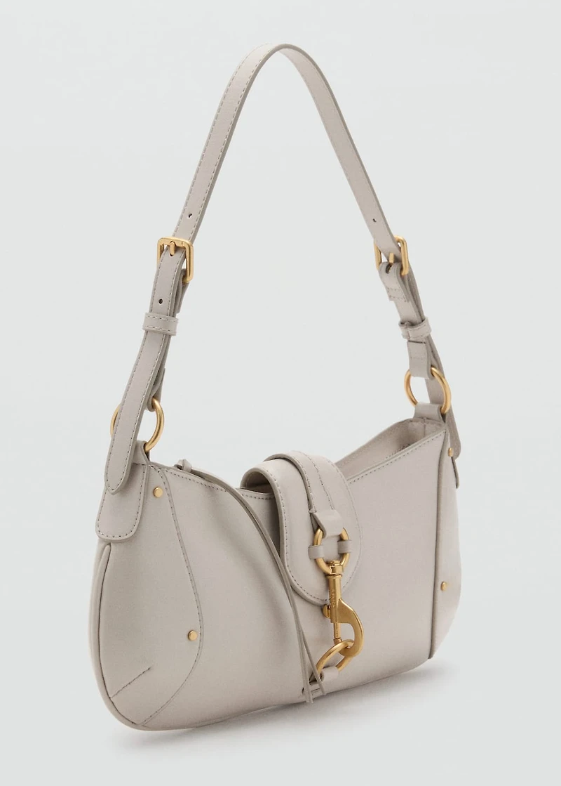 Shoulder bag with hook fastener