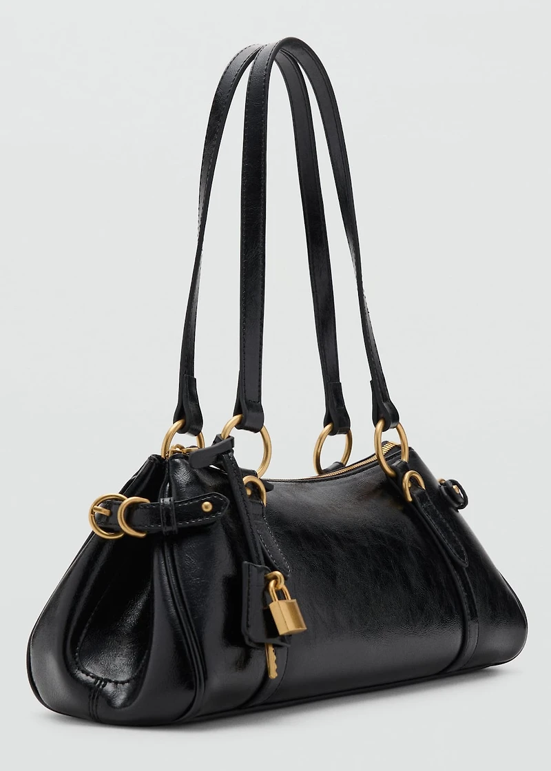 Bowling shoulder bag with charm
