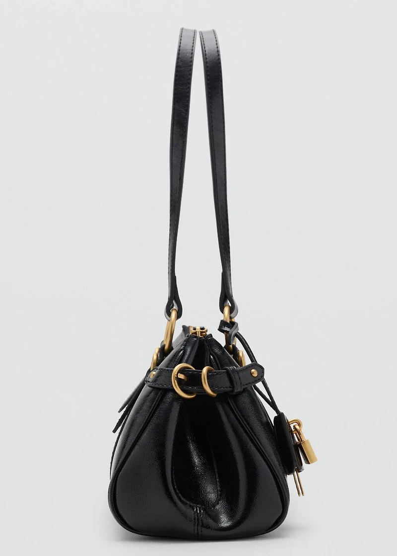 Bowling shoulder bag with charm