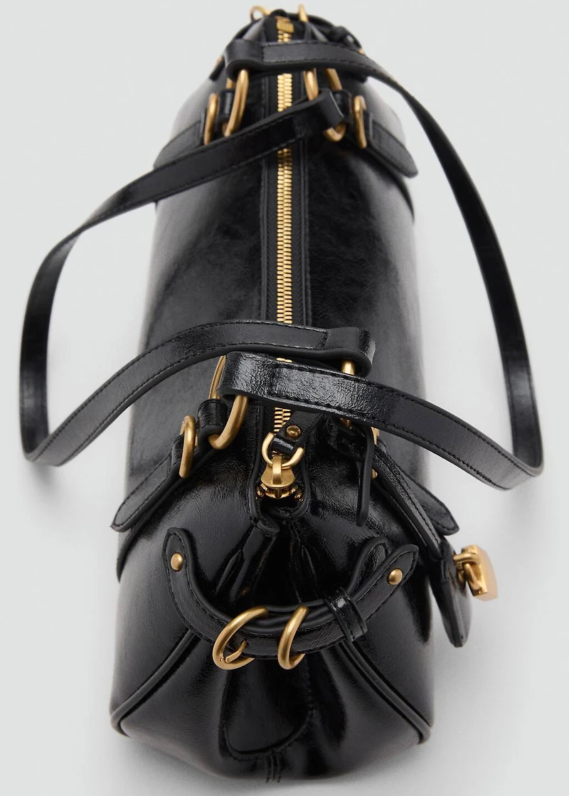 Bowling shoulder bag with charm