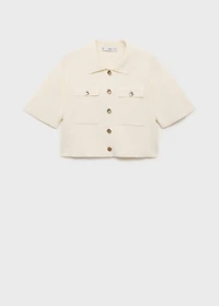 Short-sleeved knitted jacket
