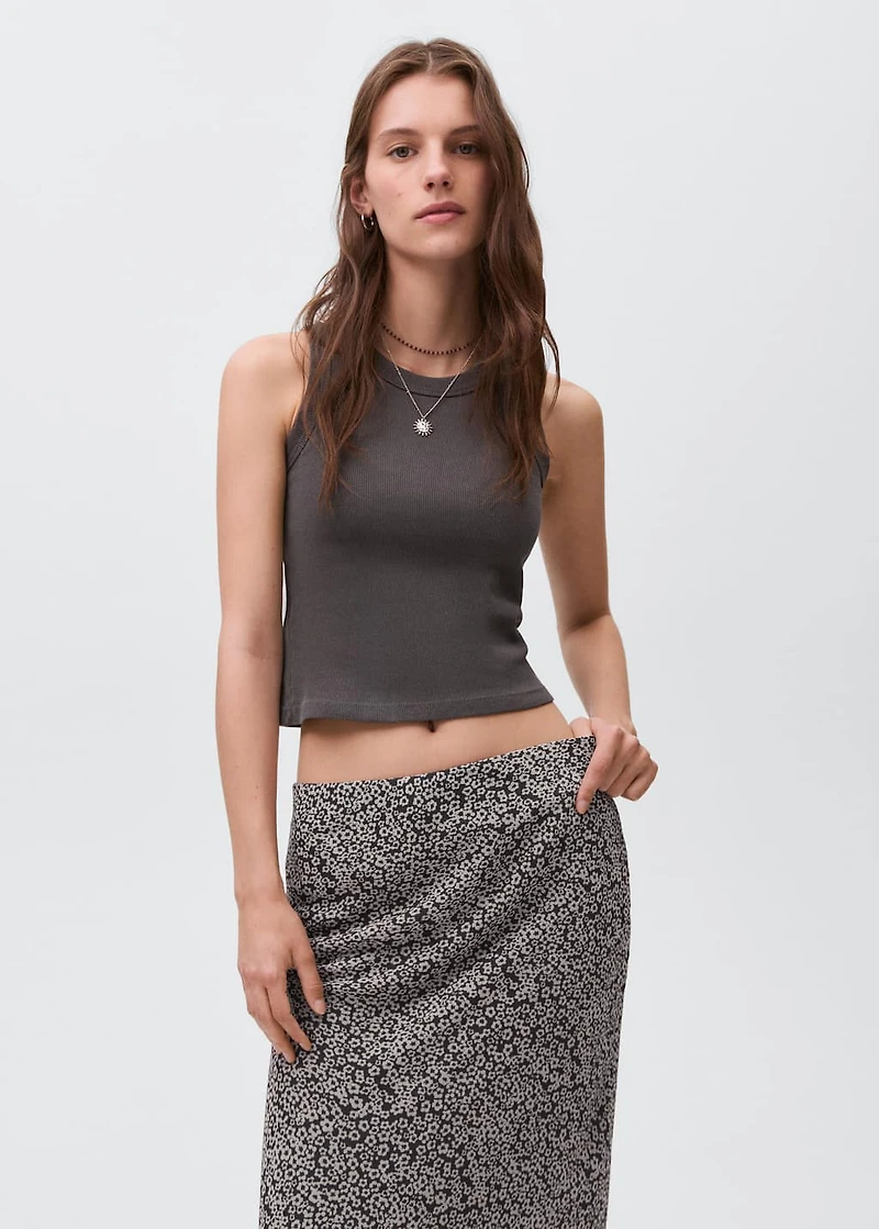 Long floral skirt
