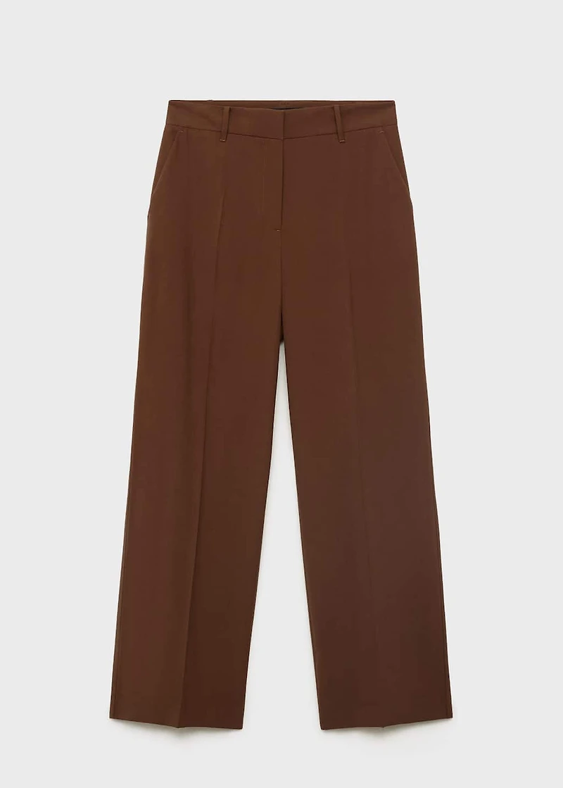 Straight mid-rise pants