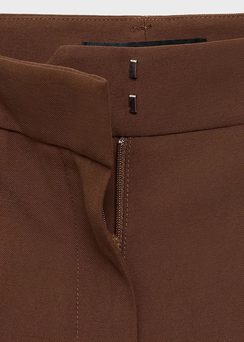 Straight mid-rise pants