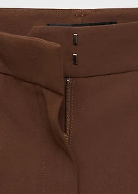 Straight mid-rise pants