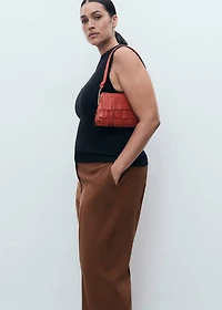 Straight mid-rise pants