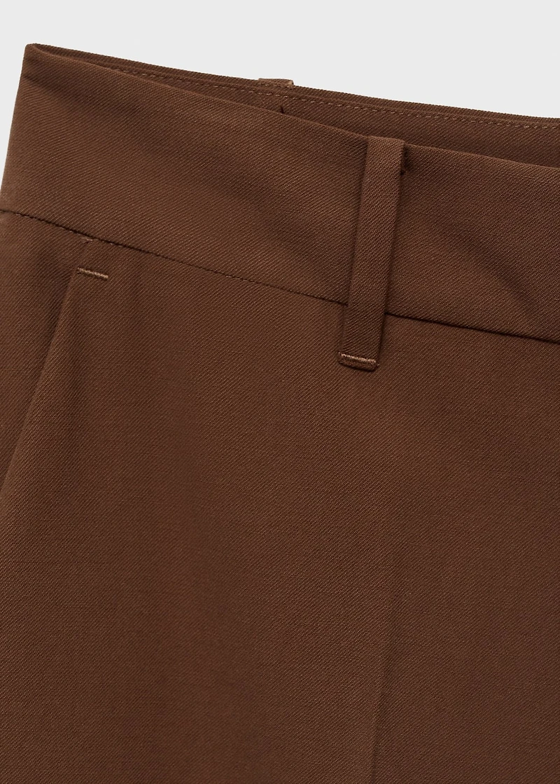 Straight mid-rise pants