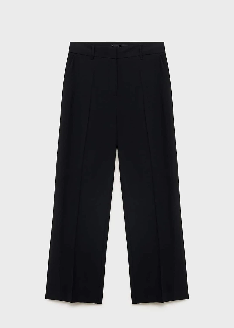 Straight mid-rise pants