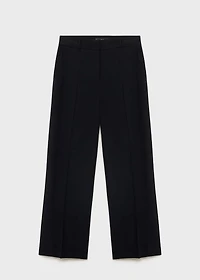 Straight mid-rise pants